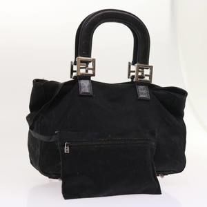 FENDI Black Satchel with Silver Hardware